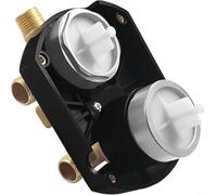 Válvula de ducha de 3 vías, 6 niveles, cobre, negro | Función de 3 vías, compatibilidad de 6 niveles, cambio sin costuras, construcción de cobre, lacado negro