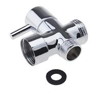 Válvula de ducha de latón cromado pulido 3/4 1/2 BSP Adaptador en T para baño y cocina