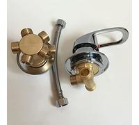 Válvula de ducha de latón de 2/3/4/5 vías G1/2 con conexión roscada cartucho de cerámica, ideal para baño y cocina, grifo desviador de agua