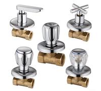 Válvula de ducha G1/2 de cobre de una sola manija montada en la pared, diseño de ángulo latente, flujo de agua eficiente, amplia compatibilidad de presión, interruptor oculto, plateado, fácil