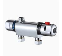 Válvula de ducha termostática, grifo de baño con base cromada, mezclador de ducha con barra expuesta, accesorios de baño, grifo de válvula