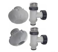 Válvula de émbolo 25010, 1.5 pulgadas para piscinas sobre el suelo con boquilla de entrada de filtro de salida para Intex para bombas Coleman (2 juegos)