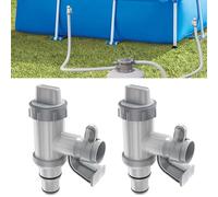 Válvula de émbolo de piscina Plus para piscina sobre el suelo, válvula de pistón 2 en 1 piezas de repuesto para piscina, accesorios para piscina Intex/Bestway/Coleman, grifo de paso para piscinas