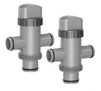 Válvula de émbolo para bomba de filtro de piscina Intex, válvula de control de flujo de plástico resistente con juntas tóricas de 1.25 y 1.5 pulgadas, kit de mantenimiento de piscina sobre el suelo (2
