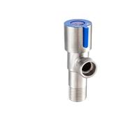 Válvula de entrada agua fría y caliente acero inoxidable G1/2, válvulas ángulo llenado inodoro, grifo con calentador for lavabo, accesorios baño, 2 uds Para Baño Cocina(Blue)