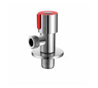 Válvula de entrada de agua caliente y fría de acero inoxidable, válvula de cierre for grifo de baño, válvula triangular for lavabo de cocina, regulador de presión de agua(Style 1 red)