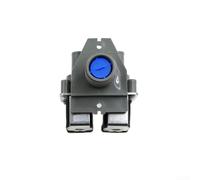 Válvula de entrada de agua para lavadora FCS 180B, pieza de repuesto, conector de grifo solenoide, control de flujo de doble cabeza, AC220-240V, plástico gris, apto para aeg para electrolux