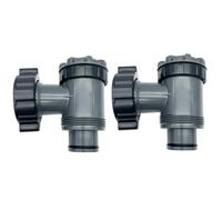 Válvula de entrada/salida compatible con Coleman, Intex, Bestway, bomba de filtro de piscina, repuestos para bomba, manguera 1-1/2 pulgadas (lote de 2)