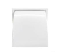 Válvula de escape de pared exterior sin resorte sin retorno con cubierta impermeable eficiente flujo de aire extractor de baño cocina HVAC ABS blanco varios tamaños (125)