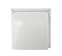 Válvula de escape de pared exterior sin resorte sin retorno con cubierta impermeable eficiente flujo de aire extractor de baño cocina HVAC ABS blanco varios tamaños (100)