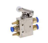 Válvula de escape de TAC2-41P, palanca con rodillo de 2 posiciones y 5 vías, válvula mecánica, interruptor de válvula neumática, hilo femenino de 1/8" con accesorios LiMePng(12MM)