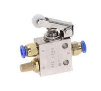 Válvula de escape TAC2-31P, 2 posiciones, 3 vías, palanca de rodillo, válvula mecánica, interruptor de válvula neumática, rosca hembra de 1/8" con accesorios(4MM)
