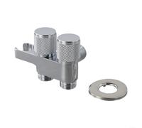 Válvula de esquina de aleación de zinc con doble salida G1/2 pulgadas para ducha inodoro lavabo robusto y resistente a la corrosión (cromado)