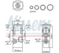 Válvula de expansión del aire acondicionado R 134 a 999288 NISSENS para OPEL