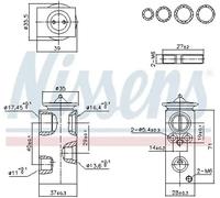 Válvula de expansión del aire acondicionado R 134 a 999453 NISSENS para FORD