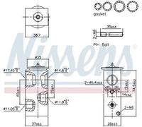 NISSENS 999456 Válvula de expansión, aire acondicionado