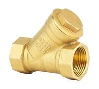 Válvula de Filtro de Latón, Akozon Rosca hembra BSPP de 3/4 pulgada Colador de latón en forma de Y Conector de válvula de filtro DN20 Y Tipo Tubo de Manguera Conector