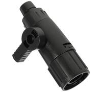 Válvula de Filtro para Acuario, Control de Flujo, Adaptador Negro ABS | Instalación Sencilla, Distribución del Agua, para Pecera y Tanque, Suministro Práctico de Acuario