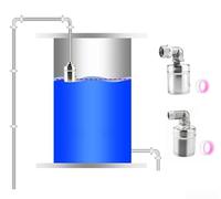Válvula de flotador de acero inoxidable 304 para la gestión del nivel del agua del tanque y para la recarga automática sin intervención manual (4 puntos)