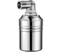 Válvula de flotador de acero inoxidable, regulador de nivel de agua, grifo de cierre automático para tanque de agua, coche de lavado, solar, 0,2 - 10 kg para presión (0,5 entrada lateral)