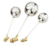 Válvula de flotador de latón de 1/2", 3/4" y 1", de acero inoxidable, for riego de tanques de expansión de agua fría y caliente.(1/2")