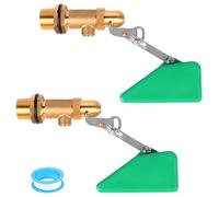 VáLvula de Flotador de LatóN de 3/4 de Pulgada, VáLvula de Bola de Flotador de Agua con Brazo Ajustable y Filtro para Fuente, Abrevadero, Tanque de Agua, Piscina, Estanque, Acuario, Paquete de 2