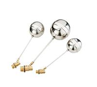 Válvula de flotador de latón for agua fría y caliente (1/2", 3/4" y 1"), grifo esférico de giro esférico for tanque de agua caliente, acero inoxidable 201(2pcs,1")