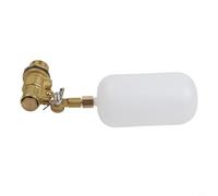 Válvula de flotador NPT estándar de 1/2, llenado automático de agua, plástico resistente a la corrosión y latón, apagado automático de agua eficiente control de llenado para estanque de acuario