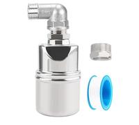 Válvula de flotador para tanque de agua, válvula automática de control de nivel de agua, acero inoxidable 304, bajo nivel de agua, llenado automático (entrada lateral de 3/4")