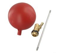 Válvula de flotador para tanques de agua con un robusto cuerpo de latón y flotador de plástico (DN15)