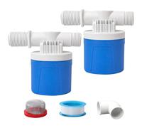Válvula de flotador para tanques de agua de 1/2 pulgadas, válvula de flotador automática, válvula de control de nivel de agua, válvula de flotador, cisterna, conexión lateral para tanques de agua