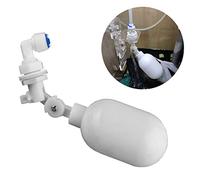 Válvula de flotador, Válvula de bola flotante ajustable de plástico con conector, válvula de control de llenado automático de agua for acuario de 1/4", sistema de llenado automático for pecera
