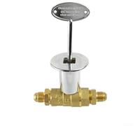 Válvula de fuego de gas de latón de 1,27 cm con mecanismo de bloqueo y llave, control de alta presión para hoguera de gas natural, chimenea, cuenco o mesa, ajuste resistente para calefacción segura