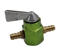 Válvula De Gasolina Compatible con Honda compatible con Yamaha.Grifo de combustible de aleación de aluminio.en línea de 6 mm Grifo de tanque de combustible(Green)