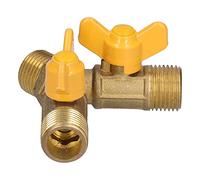 Válvula de Giratoria Esférica de Gas de Combustible de 3 Vías G1/2, Conexión de Interruptor de Gas Natural de Rosca Macho, Opción para Aplicaciones de Cierre y Control, #311, #311