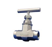 Válvula de globo de aguja con rosca hembra DN10 DN15 de 3/8" y 1/2" de acero inoxidable 304 de alta presión.(3/8")