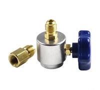 Válvula de grifo autosellante R134A con conector AD01, 1/2-16 para rosca Acme para manguera de carga de A/C, compatible con tanques R-134a y SAE Fe de 1/4 pulgadas