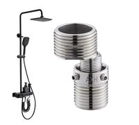 Válvula de grifo de ducha de pie curvado, acero inoxidable a prueba de fugas, adaptador de válvula de junta angular para baño, hotel, cocina, apartamento, reparación del hogar