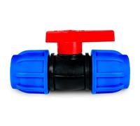 Válvula de grifo de tope, 20 mm/25 mm/32 mm/40 mm/50 mm/63 mm, para válvula de bola de polietileno, tubo de agua, ajuste de compresión (40 mm)