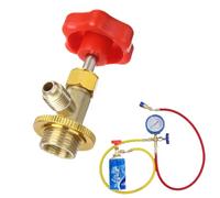 Válvula de grifo genérica R134A, abrebotellas de cobre R134A, herramienta de distribución de refrigerante SAE, abridor de botellas con válvula de grifo de acero y cobre para Sea R134a