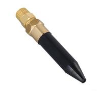 Válvula de inclinación de inflador de goma de latón para tanque de helio, adaptador regulador de boquilla de aire de globo con rosca NPT de 1/4, herramienta de control de gas negro dorado para