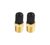 Válvula de inflado de neumáticos de coche, 2 piezas 1/8 "NPT MPT ABS de coche + válvula de llenado de tanque de compresor de aire de latón