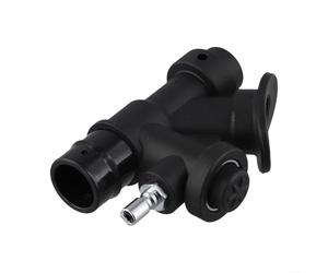 Válvula de inflado de potencia de buceo tipo K para Bcd, entrada oral de 45 grados, construcción de nailon y latón, unidad ligera de 125 g