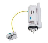 Válvula de inodoro de doble descarga para cisterna de dos piezas de 2 pulgadas con botón superior y sello de silicona para detener fugas, kit de reparación de plástico blanco (para)