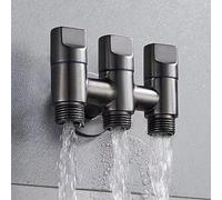 Válvula de interruptor de grifo de 3 vías, válvula de desviación de agua de 1 en 3 salidas, válvula de ángulo de grifo de tres vías para inodoro, bidé, ducha, fregadero de cocina