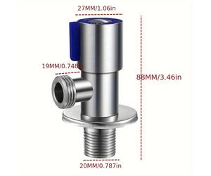 Válvula de Inyección de Agua en Ángulo para Lavabo y Calentador de Acero Inoxidable, Grifo de Entrada Fría-Caliente para Cocina y Baño - Accesorios