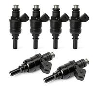 Válvula de inyección de Combustible para Coche (6 Unidades, 1427240, 13537546244) para BMW E46, E39, X3, Z3, Z4, 528i, 325ci, Serie 3, 5, 2,5 y 2,8 litros, años 1999 a 2005.