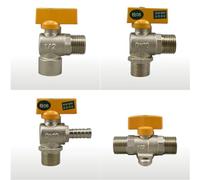 Válvula de latón 2 vías, conexión tubo pagoda, válvula gas natural, bola, interruptor DN15 DN20(4)