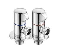 Válvula de llenado angular negra G1/2 de acero inoxidable for calentador de agua, mezclador de agua caliente y fría, accesorio for válvulas angulares de baño y cocina.(Chrome valve)