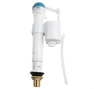 Válvula de llenado de cisterna de inodoro, válvula de llenado de cisterna de inodoro de entrada inferior ajustable de 1,27 cm, altura de nivel de agua, entrada inferior G, conector de 1,27 cm para el